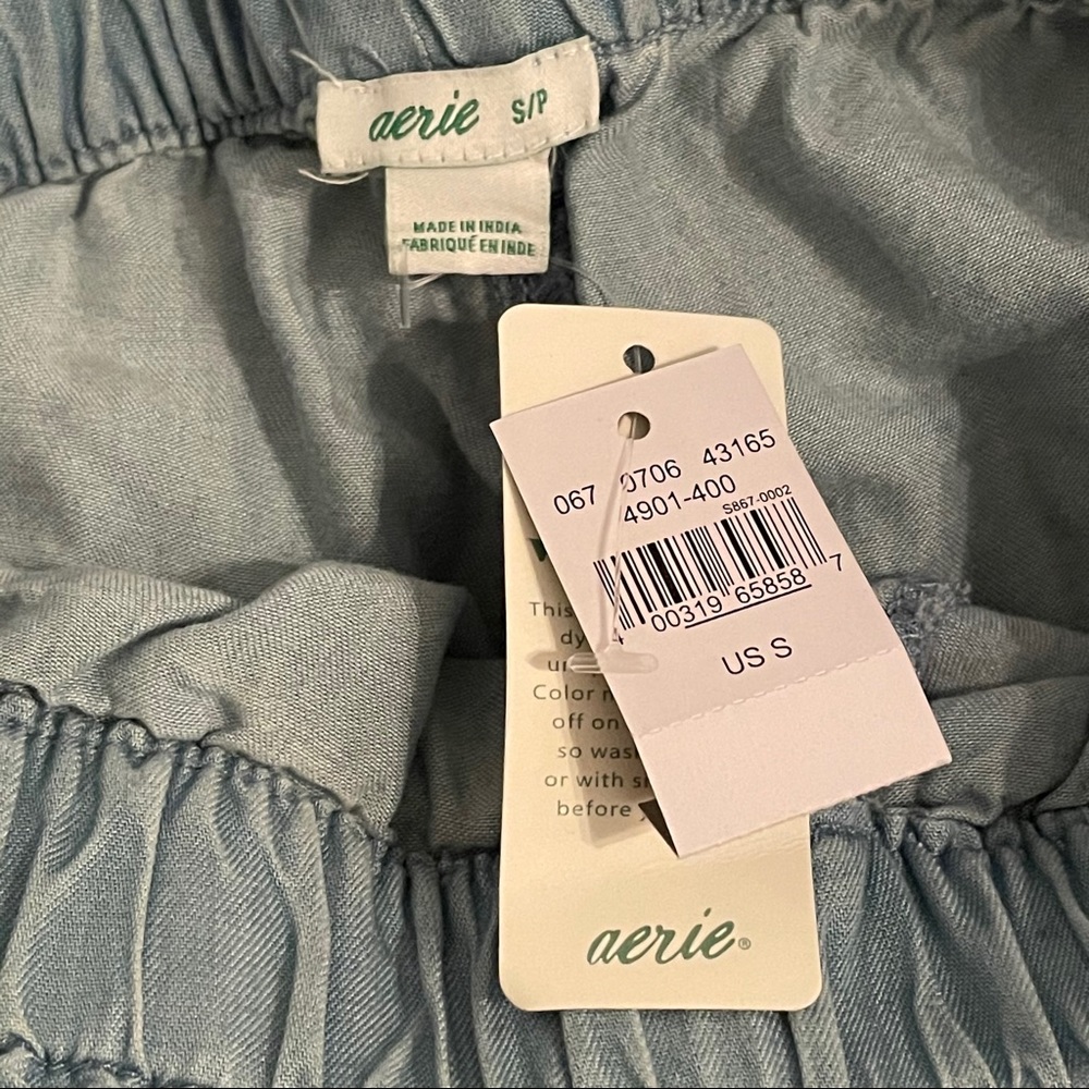 New Aerie Paperbag Shorts in Blue Size Small - Picture 3 of 4